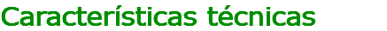 Características técnicas