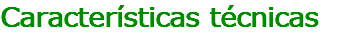 Características técnicas